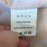 Doen Crochet Lace-Trimmed Maxi Dress Blush Ramie Size Extra Small