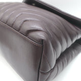 Saint Laurent Medium LouLou Bag Dark Brown Matelasse Y Quilted Leather Crossbody