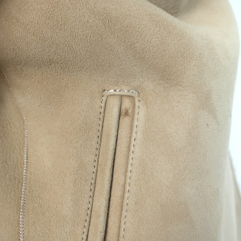 IRO Larys Shearling Jacket Beige Size 36