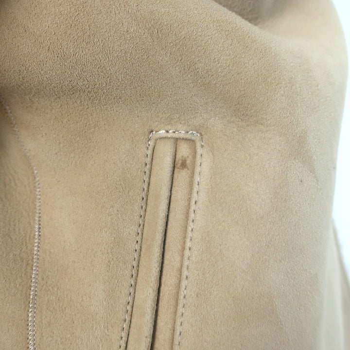 IRO Larys Shearling Jacket Beige Size 36