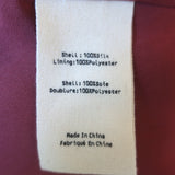 L'Agence Kay Cowl Neck Tank Top Garnet Snakeskin Print Silk Satin Size Large