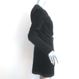 Saloni Bree Double Breasted Blazer Mini Dress Black Velvet Size US 6 NEW