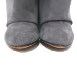 Givenchy Shark Lock Knee High Pant Boots Gray Suede Size 40.5