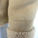 IRO Larys Shearling Jacket Beige Size 36
