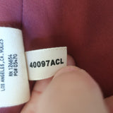 L'Agence Kay Cowl Neck Tank Top Garnet Snakeskin Print Silk Satin Size Large