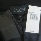 Saloni Bree Double Breasted Blazer Mini Dress Black Velvet Size US 6 NEW