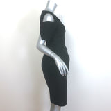 Balenciaga by Nicolas Ghesquiere Runway Peplum Dress Black Wool Size 40