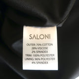 Saloni Bree Double Breasted Blazer Mini Dress Black Velvet Size US 6 NEW