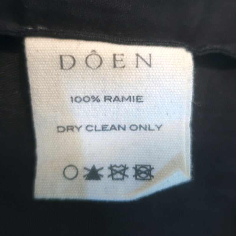 Doen Lucienne Crocheted Maxi Dress Black Ramie Size Small