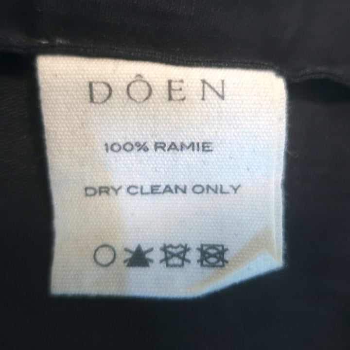 Doen Lucienne Crocheted Maxi Dress Black Ramie Size Small