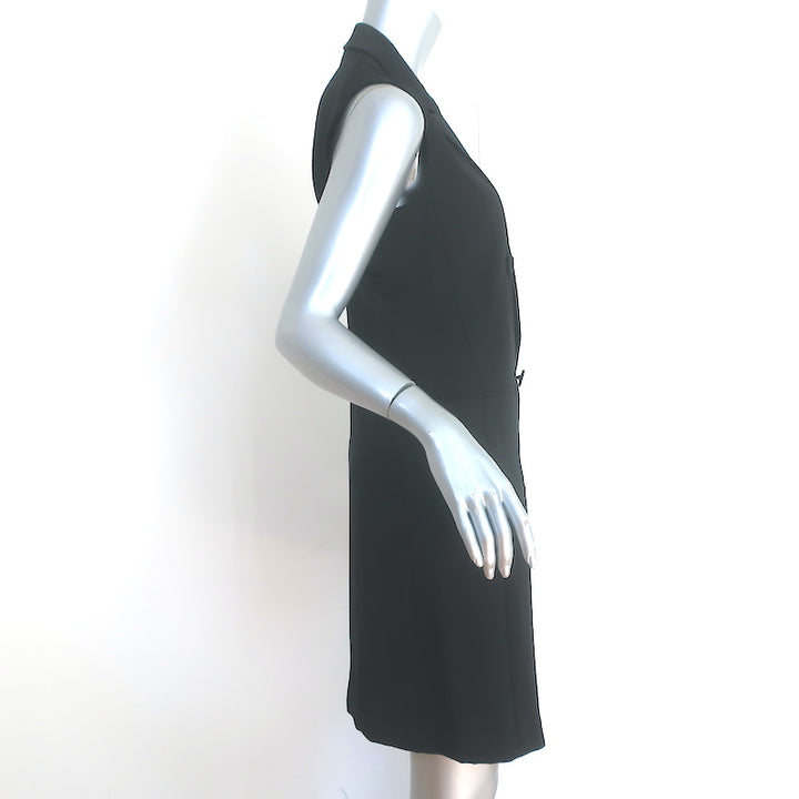 Rag &amp; Bone Adler Double-Breasted Sleeveless Mini Dress Black Crepe Size 6 NEW