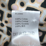 La DoubleJ Choux Mini Shirt Dress Puzzle Rosa Print Ruffled Cotton Size Medium