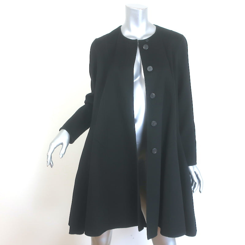 Christian Dior Cashmere Flared Coat Black Size 42