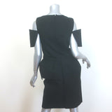 Balenciaga by Nicolas Ghesquiere Runway Peplum Dress Black Wool Size 40