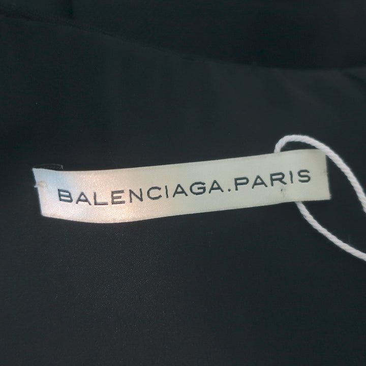 Balenciaga by Nicolas Ghesquiere Runway Peplum Dress Black Wool Size 40