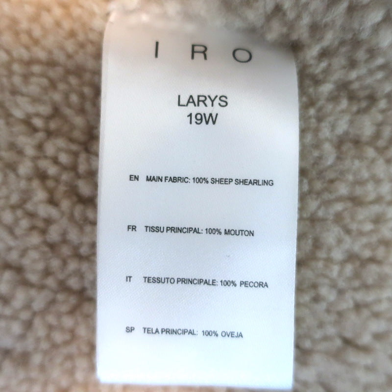 IRO Larys Shearling Jacket Beige Size 36