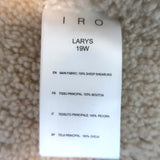 IRO Larys Shearling Jacket Beige Size 36