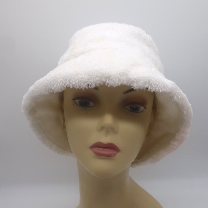 Prada Logo-Embroidered Terry Cloth Bucket Hat White Size Small