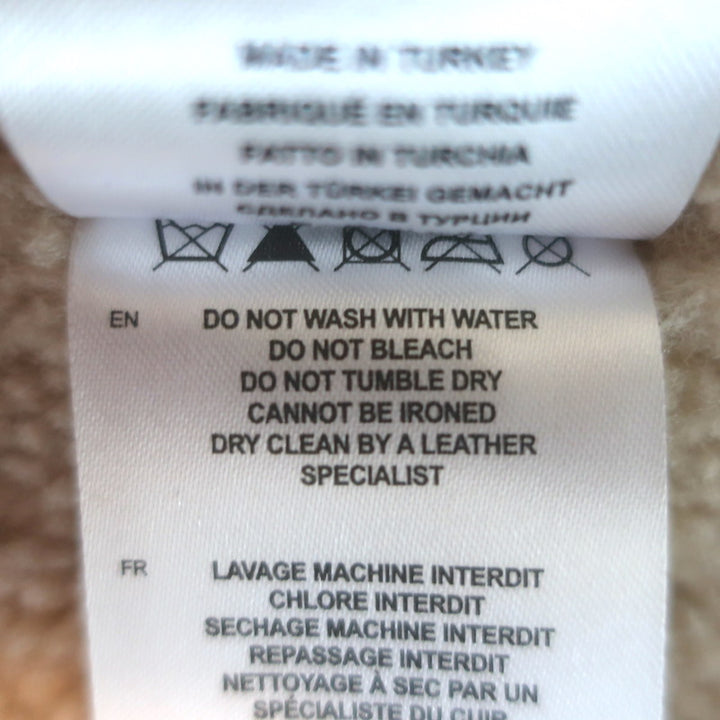 IRO Larys Shearling Jacket Beige Size 36