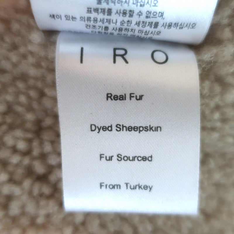 IRO Larys Shearling Jacket Beige Size 36
