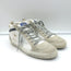 Golden Goose Mid Star Sneakers White & Silver Metallic Leather Size 38