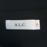 A.L.C. Franco Blouse Black Bandana Print Silk Size 10 Long Sleeve Button-Up Top