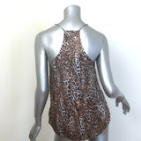 CAMI NYC Racer Leopard Print Silk Charmeuse Camisole Size Extra Small