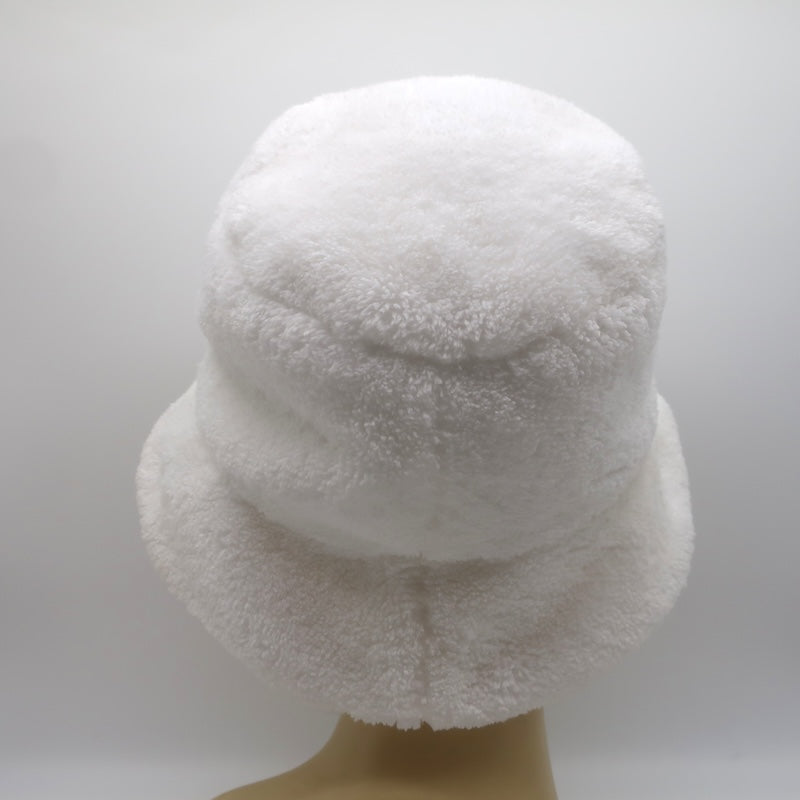 Prada Logo-Embroidered Terry Cloth Bucket Hat White Size Small