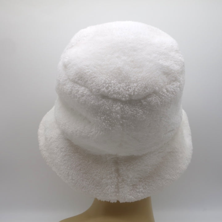 Prada Logo-Embroidered Terry Cloth Bucket Hat White Size Small