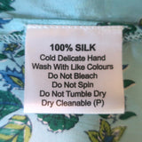 Hannah Artwear Oceanus Braided Belt Maxi Dress Blue Floral Print Silk Size 0