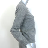 PLAY Comme des Garcons Double Heart V-Neck Sweater Light Gray Wool Size Medium