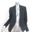 Theory Lanai Blazer Charcoal Stretch Wool Size 6 Open-Front Jacket