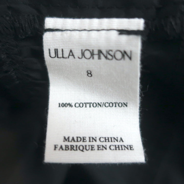 Ulla Johnson Ambre Ruffle Shorts Black Cotton Size 8 NEW