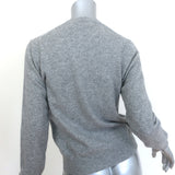 PLAY Comme des Garcons Double Heart V-Neck Sweater Light Gray Wool Size Medium