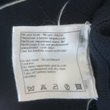 Chanel Cruise 2014 Piped V-Neck Long Cardigan Navy Cotton Pique Size 38