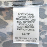 CAMI NYC Racer Leopard Print Silk Charmeuse Camisole Size Extra Small