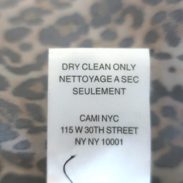 CAMI NYC Racer Leopard Print Silk Charmeuse Camisole Size Extra Small