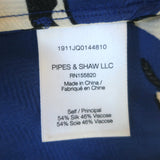 Veronica Beard Milan Top Blue Floral Print Silk-Blend Size 10 Puff Sleeve Blouse