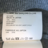 PLAY Comme des Garcons Double Heart V-Neck Sweater Light Gray Wool Size Medium