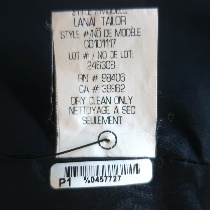 Theory Lanai Blazer Charcoal Stretch Wool Size 6 Open-Front Jacket