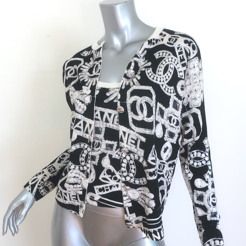 Chanel 2024 Coco Neige Cashmere Sweater Set Black Size 34/36