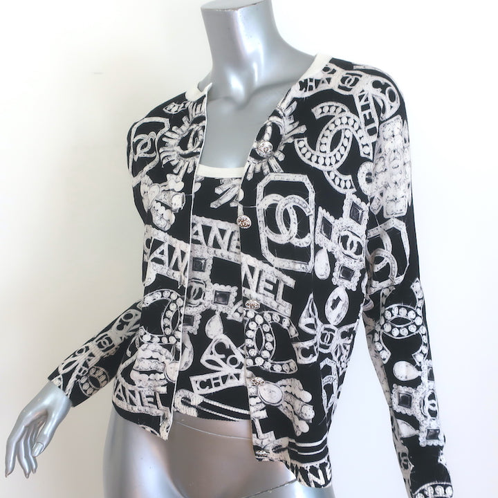 Chanel 2024 Coco Neige Cashmere Sweater Set Black Size 34/36