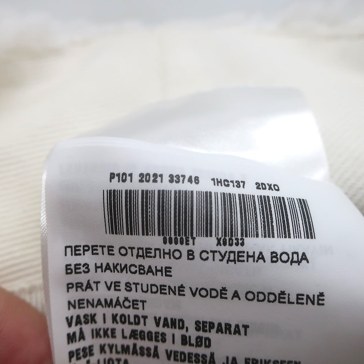 Prada Logo-Embroidered Terry Cloth Bucket Hat White Size Small