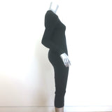 A.L.C. Long Sleeve Midi Dress Black Stretch Jersey Size Extra Small