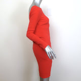 Tom Ford Zipped Open-Back Dress Persimmon Stretch Silk Crepe Size 38
