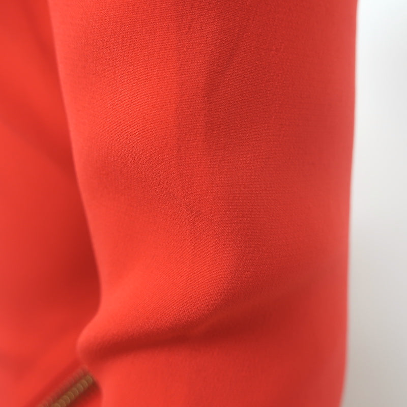Tom Ford Zipped Open-Back Dress Persimmon Stretch Silk Crepe Size 38