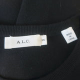A.L.C. Long Sleeve Midi Dress Black Stretch Jersey Size Extra Small