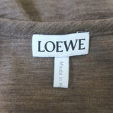Loewe Anagram Twist-Back Maxi Dress Brown Stretch Wool Jersey Size Small