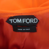 Tom Ford Zipped Open-Back Dress Persimmon Stretch Silk Crepe Size 38