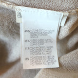 Brunello Cucinelli Metallic Deep V-Neck Sweater Gold Cotton-Blend Size Medium